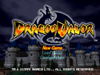 Dragon Valor title screen for Playstation